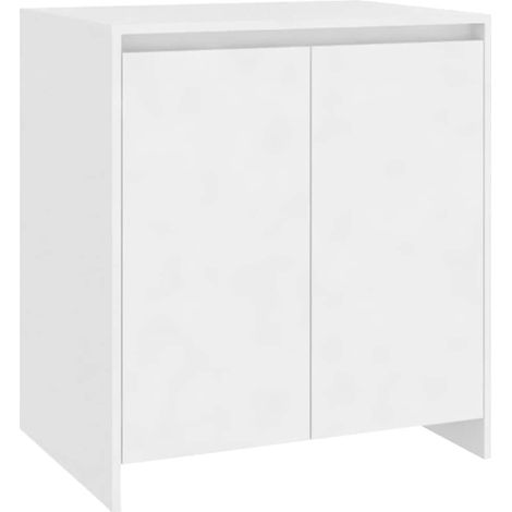 Buffet Commode Armoire Luxueux, pour Salon Chambre Entrée Cuisine, Blanc 70x40x73,5 cm Aggloméré OIB9424E (1/5)