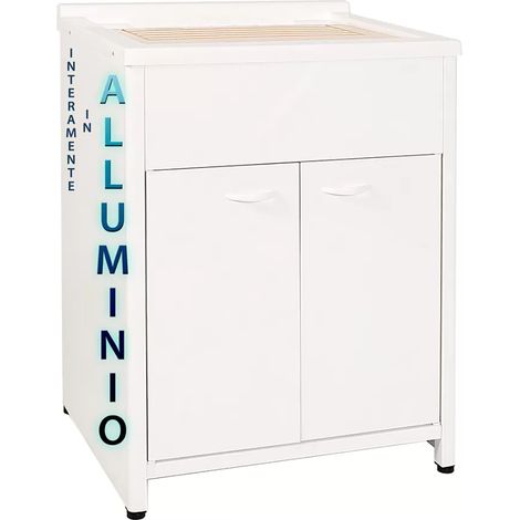 Mobile lavatoio esterno L60 P45 in alluminio con vasca (1/5)