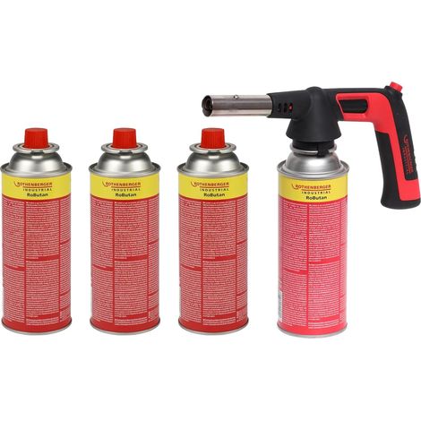 ROTHENBERGER Industrial  RS 220  Brenner Aufsatz  inkl. 4  x RoButan  220g Piezo  180-360 °C  Drehung/Über Kopf  Lötbrenner Gasbrenner  - 1500005151