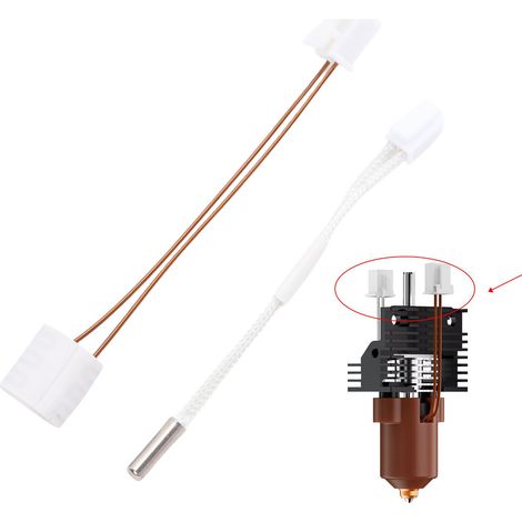 Kit de fil chauffant en céramique et thermistance CREAITY K1C/K1 Max (2025), élément chauffant haute température à haut débit, nouveau modèle de carte d'adaptation. (1/5)