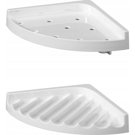 Estante esquinero para baño, para ducha, 2 piezas