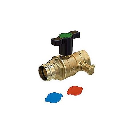 robinet à boisseau sphérique Opal R851VY153 2000 / 2 &quotx15mm, raccord à pression, avec poignée à ailettes