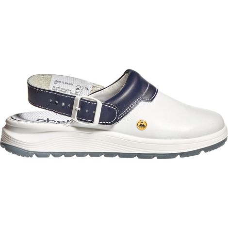 Berufsschuh Clog EASY 2.0 ESD weiß/blau ABEBA 837622 Gr.46 (1/2)