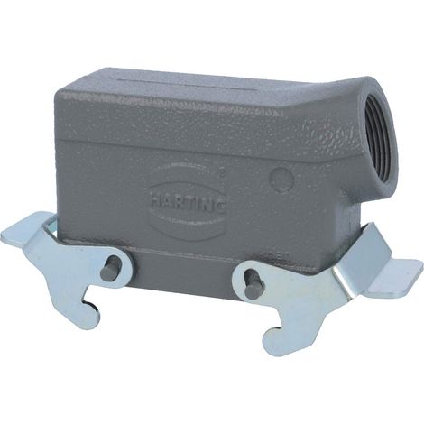 HARTING Han 16B Capot bas, 1xPG21 sortie de câble latérale, avec 2 étriers transversaux Presse-étoupe PG21 Plage de serrage 11,0 mm - 18,0 mm - 1 Stück (1/3)