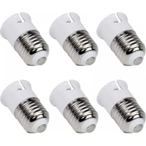 Adattatore da attacco E27 a baionetta B22 per lampadine LED, confezione da 6 pezzi. (1/5)