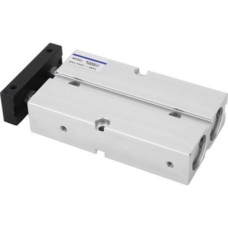 Vérin pneumatique double effet 20mm alésage 50mm course, tige double, avec aimant, cylindre compact pour automatisation. (1/5)
