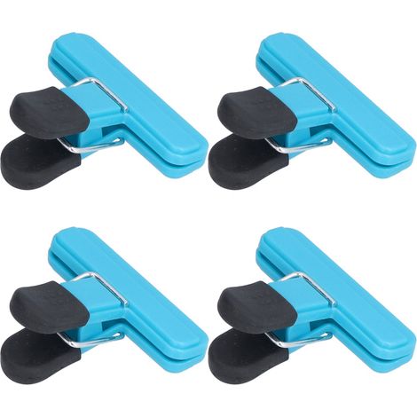 10 Stück ABS-Lebensmittelclips für Chipstüten, gute Versiegelung und multifunktional, rutschfester Küchenclip, blau, groß (1/5)