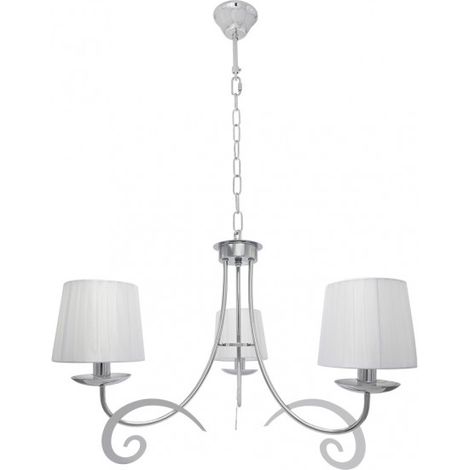 FAB 155253020 Lampe Luxor 3xe14 Chrome Hose. Weiß Regx58x58 cm