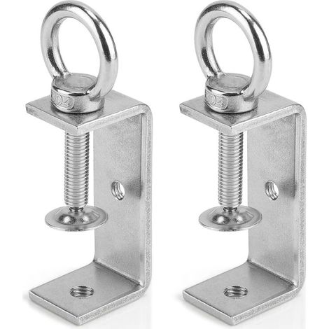 Lot de 2 serre-joints en C de 75 mm en acier inoxydable - 24 à 70 mm - Ouvertures de mâchoire réglables - Pince de fixation pour le travail du bois, le soudage (1/5)