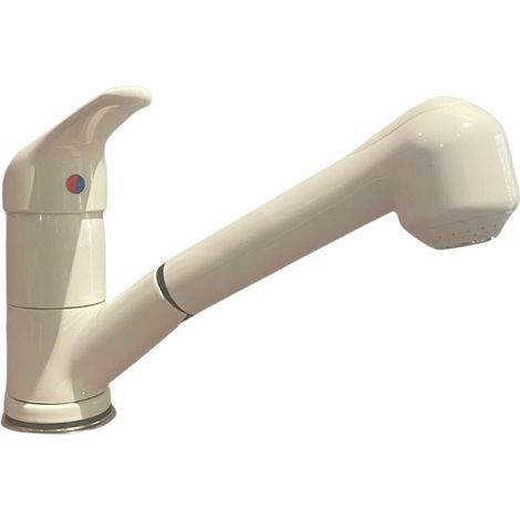 Miscelatore da cucina con doccetta estraibile bianco Paini Mixo 45WH573TCZ (1/2)