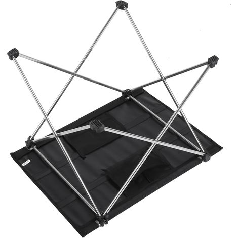 Table pliante portable avec plateau en tissu, table de pique-nique/barbecue, surface en alliage d'aluminium. (1/5)