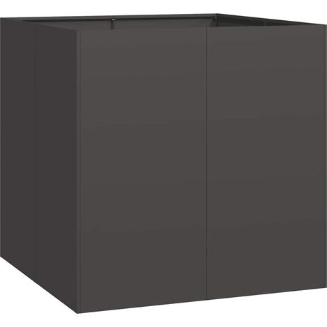Maison Exclusive - Pflanzkübel Schwarz 80x80x80 cm Stahl