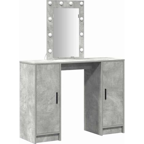Maison Exclusive - Schminktisch mit Tür Hellgrau 102 x 33 x 135 c