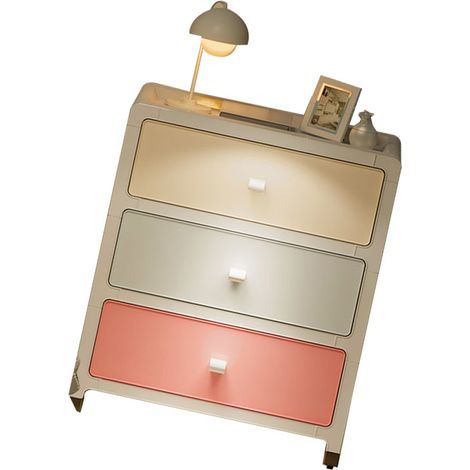 Meuble de Rangement Dressing PP Couleur Pastel Grande Capacité Multi-Étagères Tiroirs pour Chambre Bureau 3 Niveaux (1/5)