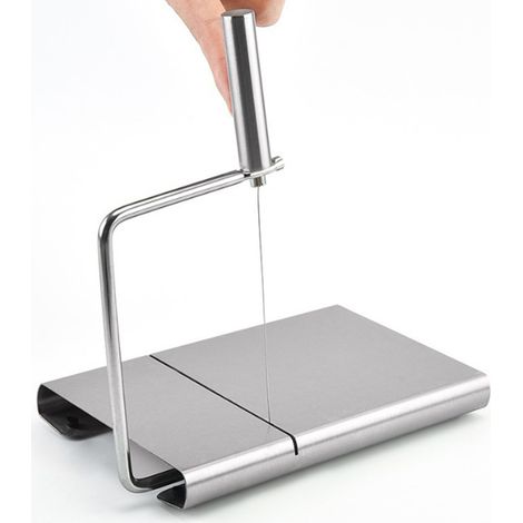Planche à découper fromage acier inoxydable, coupe-fromage anti-corrosion avec 6 fils de coupe pour cuisine (1/5)