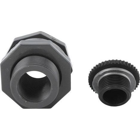 Shipenophy Raccord de cloison en PVC pour barils de pluie Kit de fixation de cloison pour baril de pluie 3/4' avec jardin detachee (1/5)