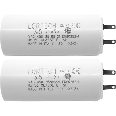 lot de 2 condensateurs 3.5 μF pour volet roulant toutes marques - moteur 10Nm - fabriqué en Italie (1/5)
