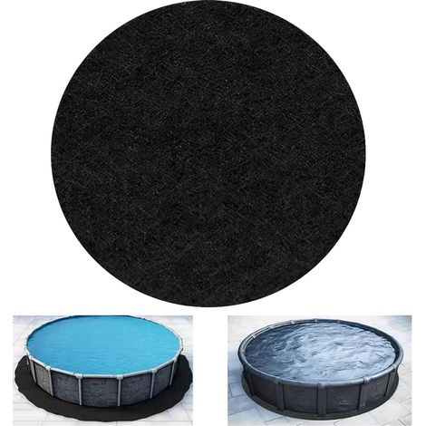 Tapis de piscine d'extérieur - 305 cm - Rond - Tapis de sol pour piscines - Tapis de protection du sol - Tapis de piscine - Tapis antidérapant rond - Pour arrière-cour, jardin, pelouse (1/5)