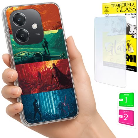 Funda para Oppo A40 / A40m / A60 5G con cubierta para foto y tapa trasera de cristal 9H. (1/5)