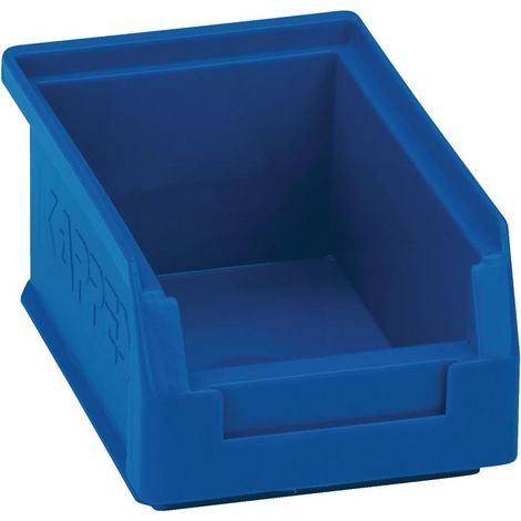 Boîte de stockage transparente L160xB105xH75mm PE bleue