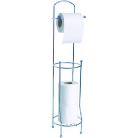 Portarrollos de papel higiénico con reserva cromada gris MSV