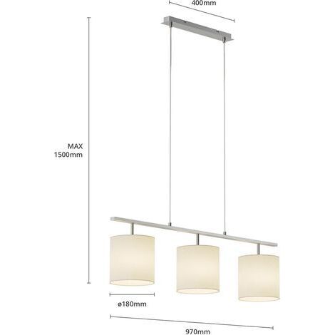 [NEUWERTIG] B-Ware Lindby Zalia Textil-Hängeleuchte Hängeleuchte Pendelleuchte Küchenlampe Grau E27 (1/2)