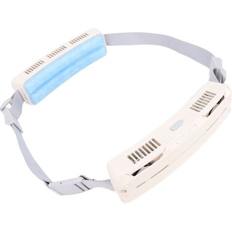 Ventilateur de taille portable rechargeable USB, puissant et rafraîchissant, idéal pour les voyages, le travail et le sport en extérieur (blanc). (1/5)