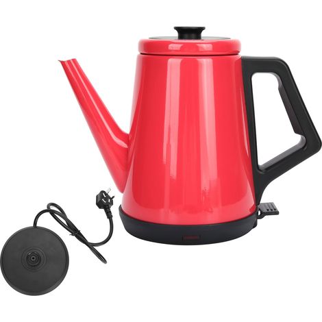 Bouilloire électrique hôtel acier inox 304 arrêt automatique chauffe-eau prise AU 220V rouge (1/5)