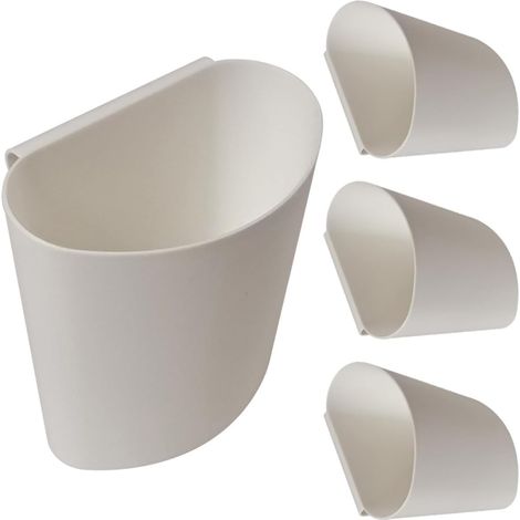 Lot de 4 Seaux, Panier suspendu, Plastique, Compact, Rangement, Chariot, Cuisine, Salon (1/5)