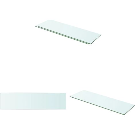 Regalböden 2 Stk. Glas Transparent 60x15 cm - Wandregal - Glasregal - Regalboden - Regalplatte - Dekorationselement - Home & Living (1/3)