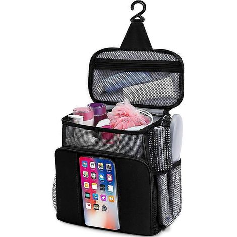 Sac de douche en filet, sac de plage portable, sac fourre-tout pour salle de bain, salle de sport, voyage, camping, séchage rapide, sac de rangement suspendu pour la douche (1/5)
