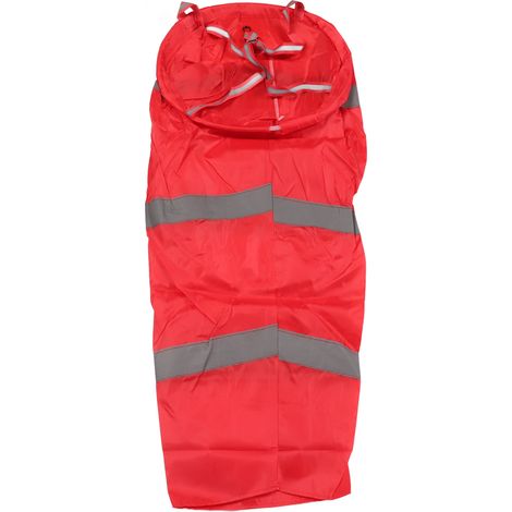 Manche à vent légère et résistante en polyester, 100 cm rouge réfléchissant, sac indicateur de direction du vent pour usage agricole extérieur (1/5)