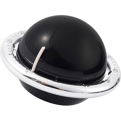 Minuteur mécanique à compte à rebours, facile à utiliser, compact et polyvalent, idéal pour la cuisine, les études et la préparation des repas (noir).
