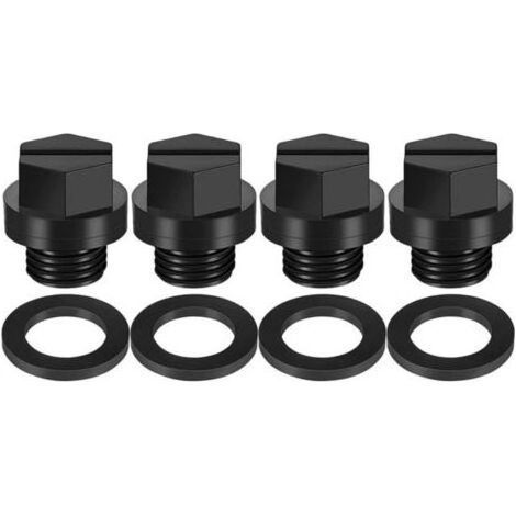 Lot de 4 Bouchons de Vidange pour Pompe de Piscine avec Joints Compatibles avec Hayward SPX1700FG,Noir (1/5)