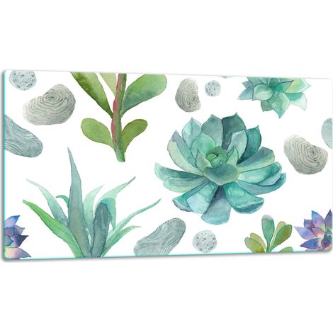 Schneidebrett aus Glas, 52x30 cm, Blumen (1/5)