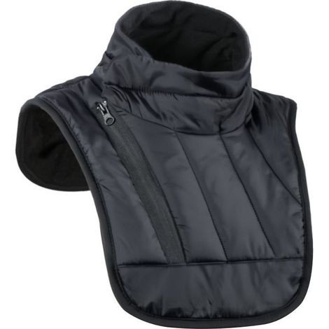 Tour de cou, protection de cou pour motards, cache-cou et cache-poitrine, coupe-vent et imperméable, ajustable, noir, modèle court, taille M (1/5)