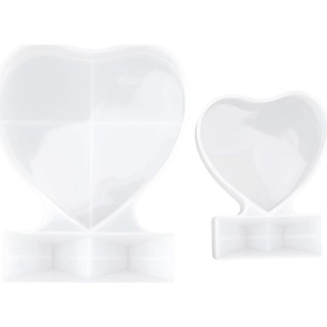 2 moules en silicone en forme de cœur pour cadres photo, à personnaliser soi-même. (1/5)