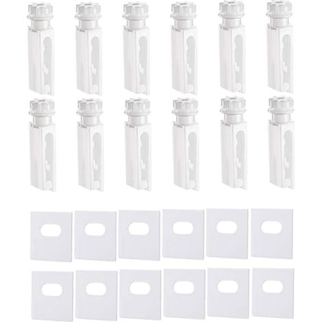 (12pcs )Tabs de Stores verticaux Clips de Remplacement de la Tige Brodés Blinds de réparation Vertical Kit Curtain Crochet