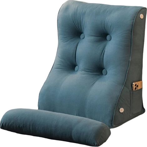 Coussin Lombaire - 55x60x26 cm - Pour Canapé Chaise Lit - Avec Têtière Et Poches - Housse Amovible Lavable (1/5)