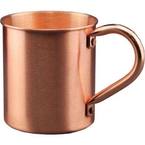 Mug en cuivre pur 450 ml, design élégant, doré, 8 x 8 x 9 cm (1/5)
