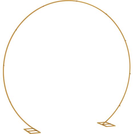 Arco de boda de acero chapado en oro – Para globos y plantas trepadoras – Ceremonias, cumpleaños, eventos – Elegante