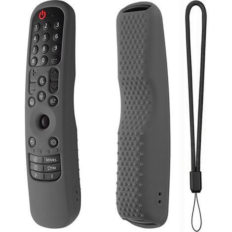 Kompatibel mit der Fernbedienung der LG MR21GA und LG MR21GC (2021) Smart-TVs – Stoßfeste graue Silikon-Schutzhülle (1/5)