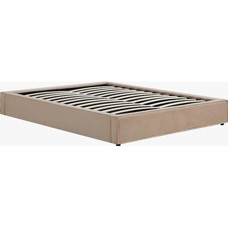 Rete contenitore 160 x 200 cm in Velluto a coste Beige - KARESO di YSMÉE (1/5)