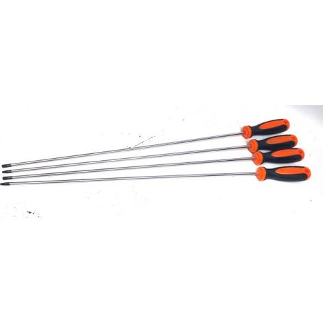 Set 4 cacciaviti TORX extra lunghi con punta magnetica 600mm T20 T25 T30 T40 (1/5)