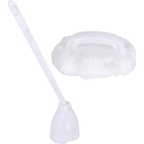 Brosse WC, nylon/ABS, blanc, pour sous le rebord et céramique (1/5)