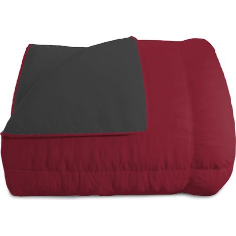 Trapunta Invernale 1 Piazza e Mezzo Doubleface 300gr Bordeaux/Grigio Scuro