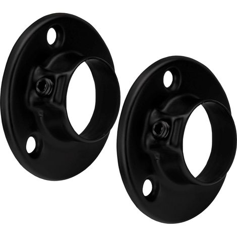 SOTECH Schrankstange rund Ø 25 mm schwarz Schrankstangenlager CIRCLE, VE2