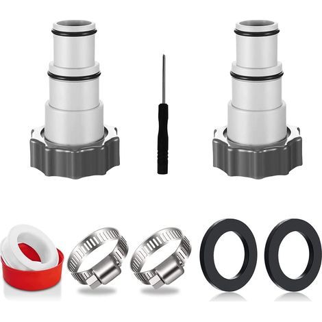 Adaptador para manguera de piscina Intex: compatible con bombas y mangueras de 32 mm y 38 mm de diámetro (Tipo 1). (1/5)