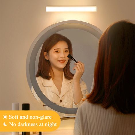 Ortviai Lampe de chevet rechargeable avec aimant – Lampe de lecture LED 10 cm, protection oculaire, sans perçage (1/4)