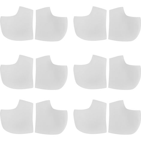 Lot de 6 paires de talonnettes blanches avec amorti et absorption des chocs (1/5)